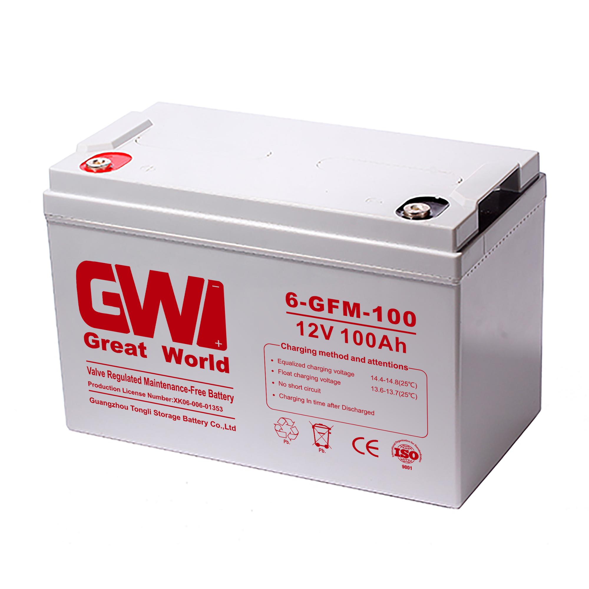 GW Brand Car Battery 12V 100Ah VRLA/UPS Batteries