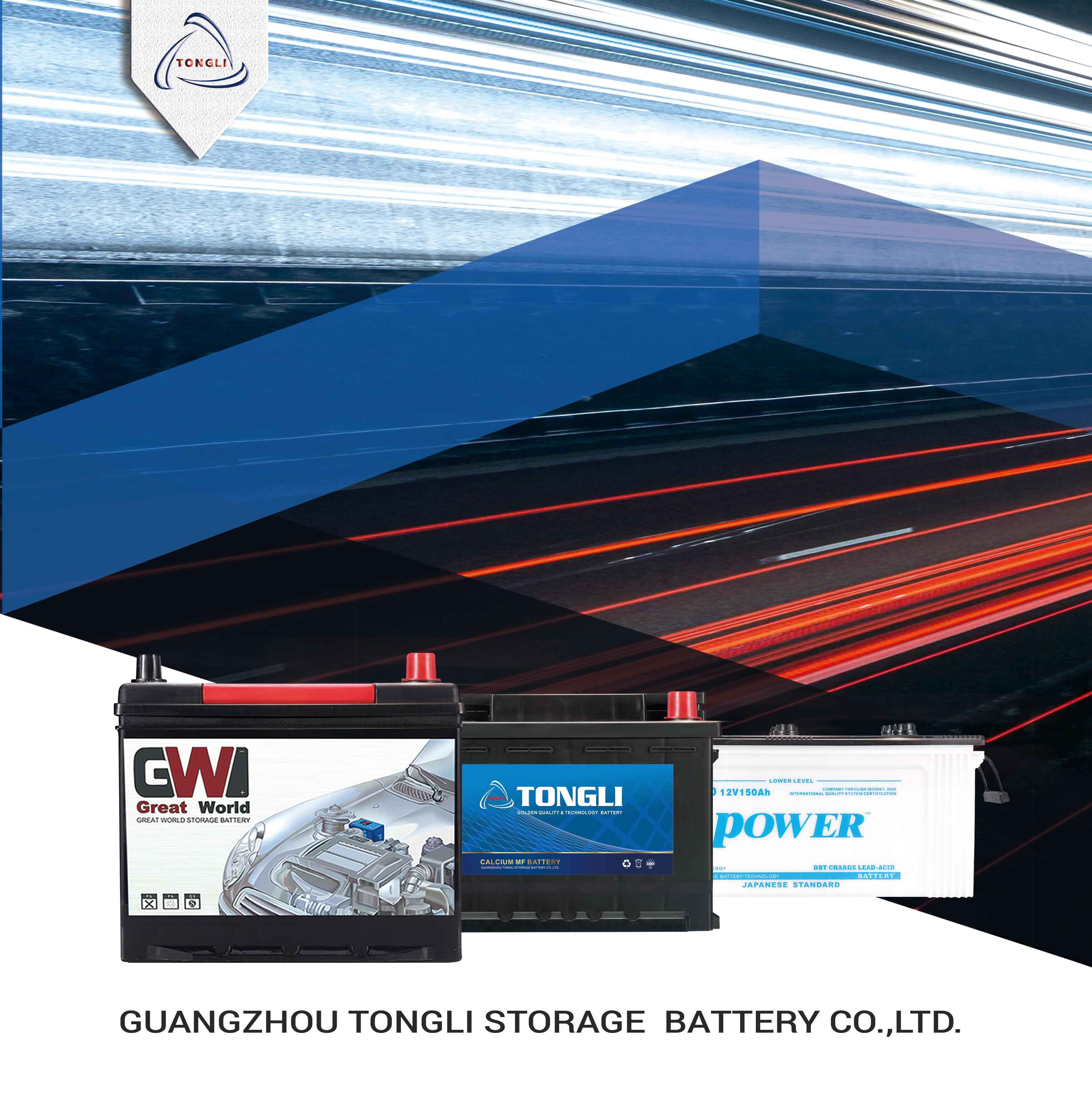 POWER Brand Car Battery 12V 80Ah Dry Charged Battery